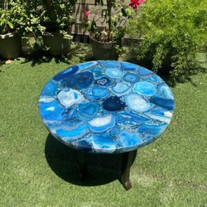 Agate Coffee Table Top With Blue Agate Stone Furniture