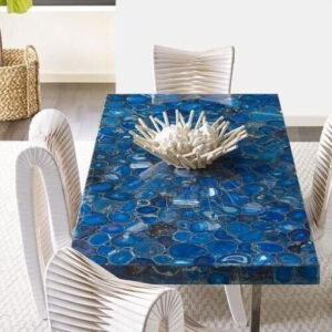 Blue Agate Living Room Table Top For Handmade and Home Décor Collection